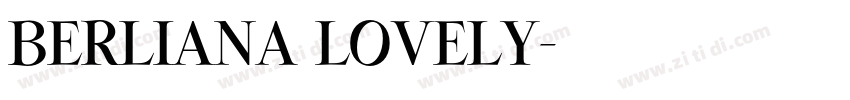 BERLIANA LOVELY字体转换